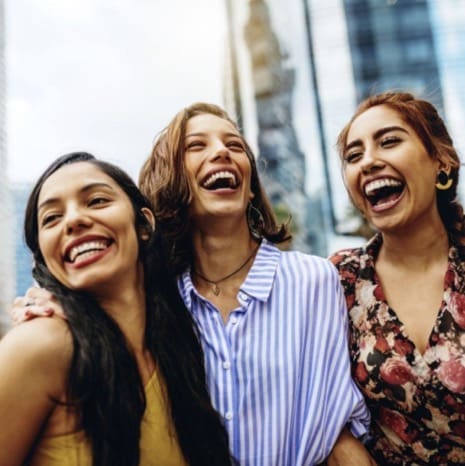 women smiling