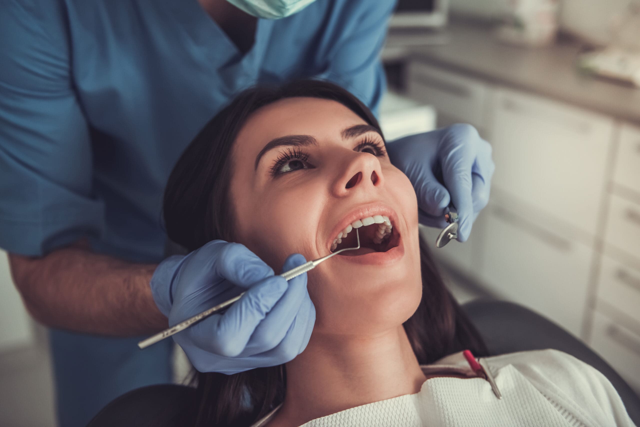 woman at dentist