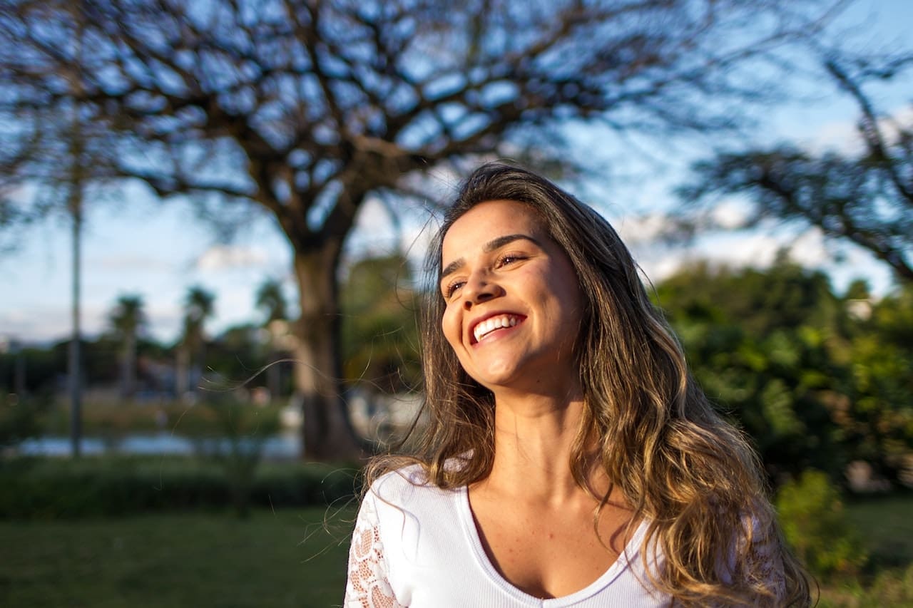 woman smiling