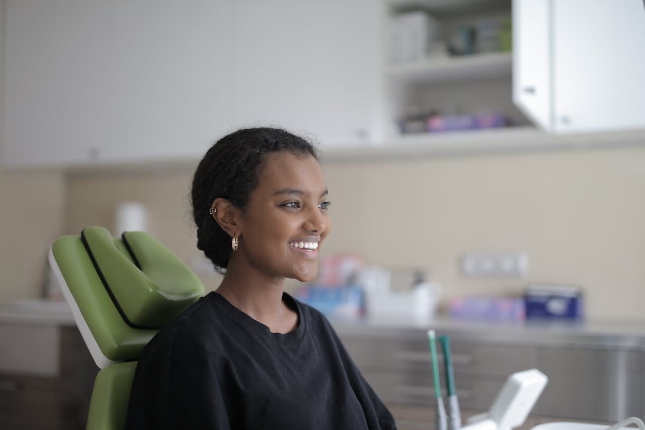 woman at dentist